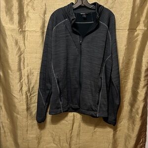 North End Sport RN108030 Mens Gray‎/ Black Zip Soft Shell Fleece Lined Jacket